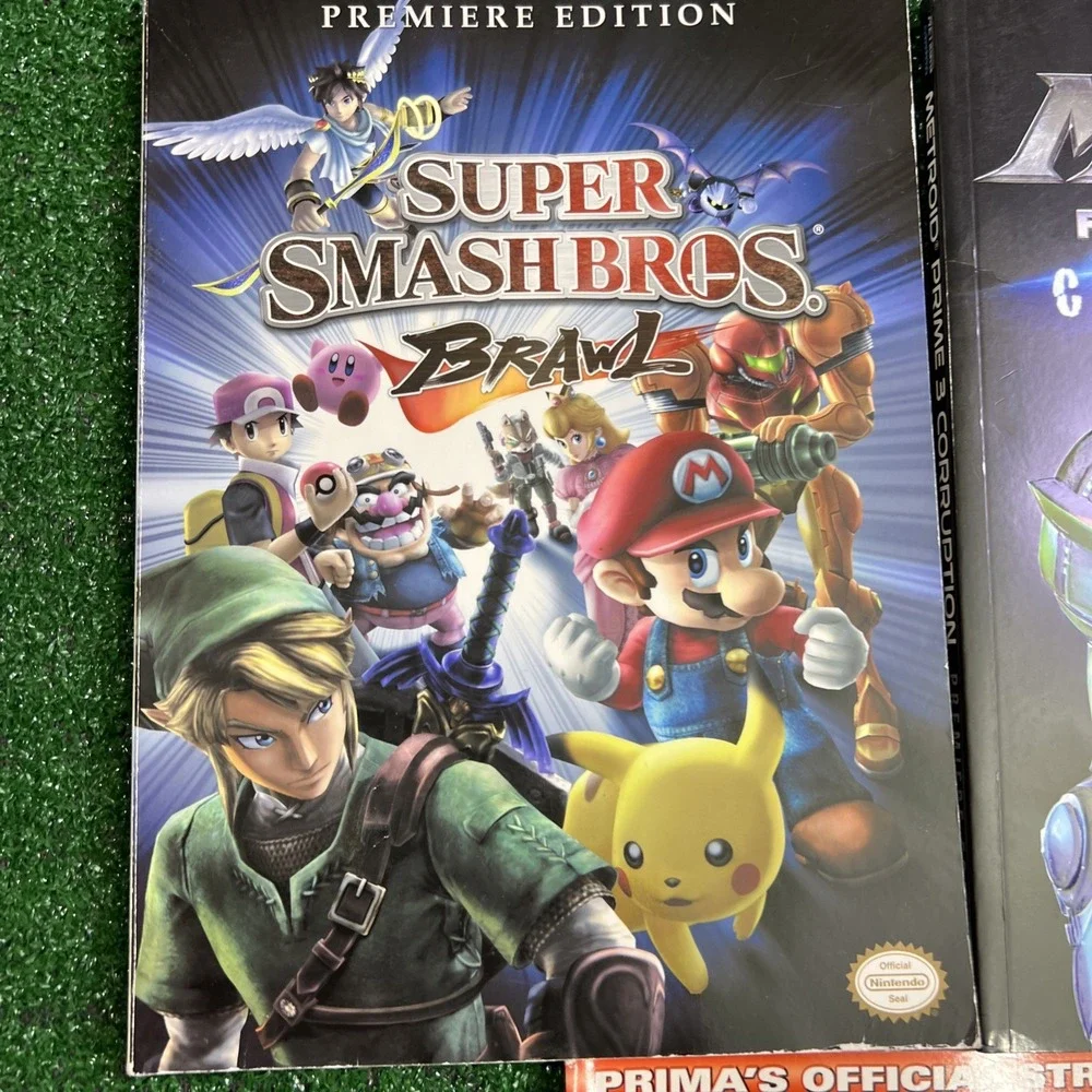 Lot Of 3 Gaming Strategy Books Metroid Prime‎ 3 Tribes Super Smash Bros